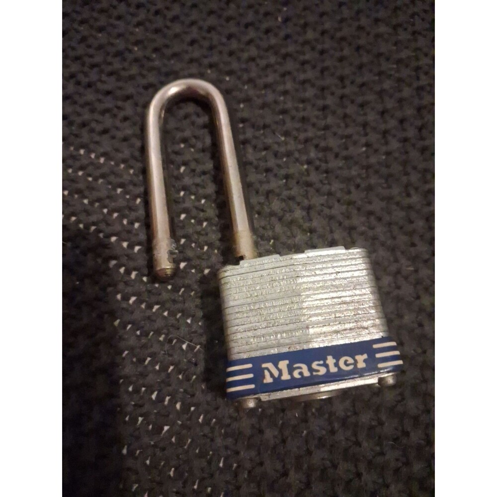 Master Lock No. 3 Laminated Steel Padlock with Long ShackleNo Key